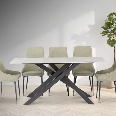 2m Kass Gold Dining Table
